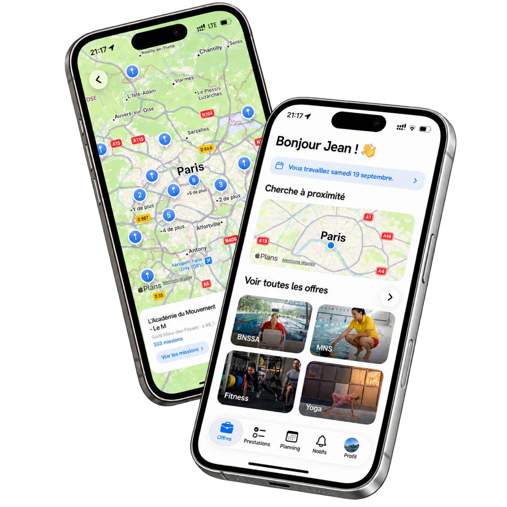 L'application Sweemy sur iPhone